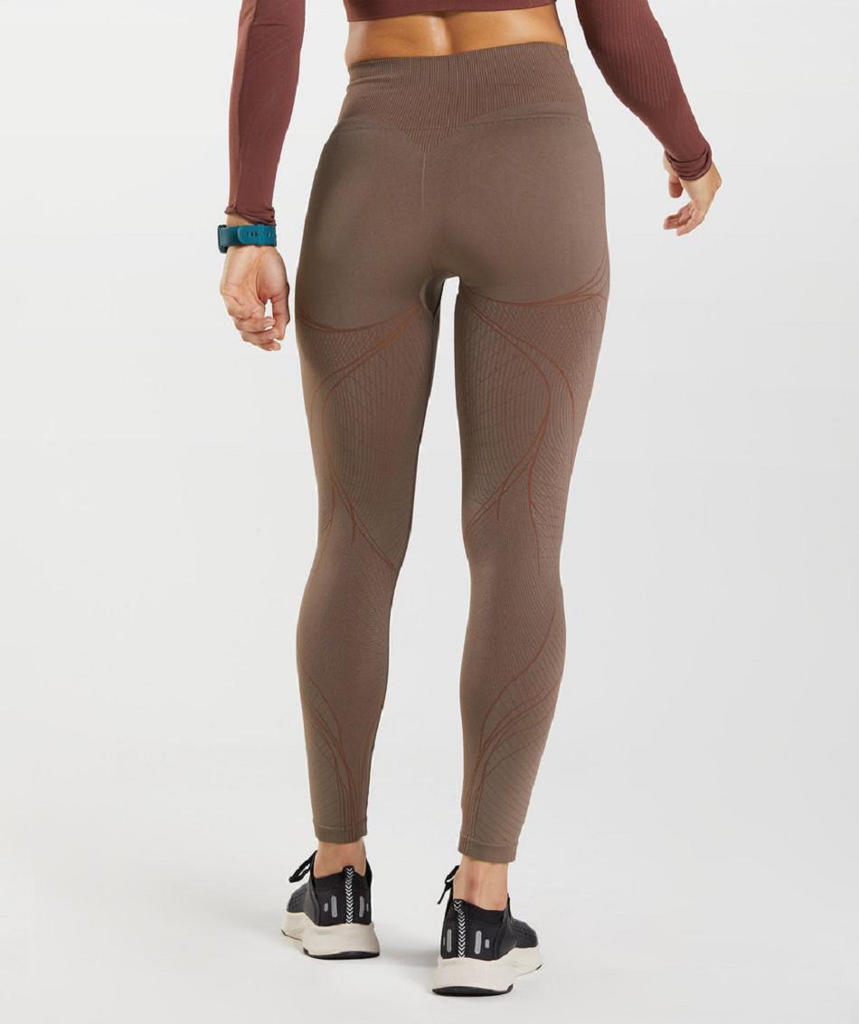 Leggins Gymshark Apex Seamless Mujer Marrones Rosas Marrones | CO 2854AHK